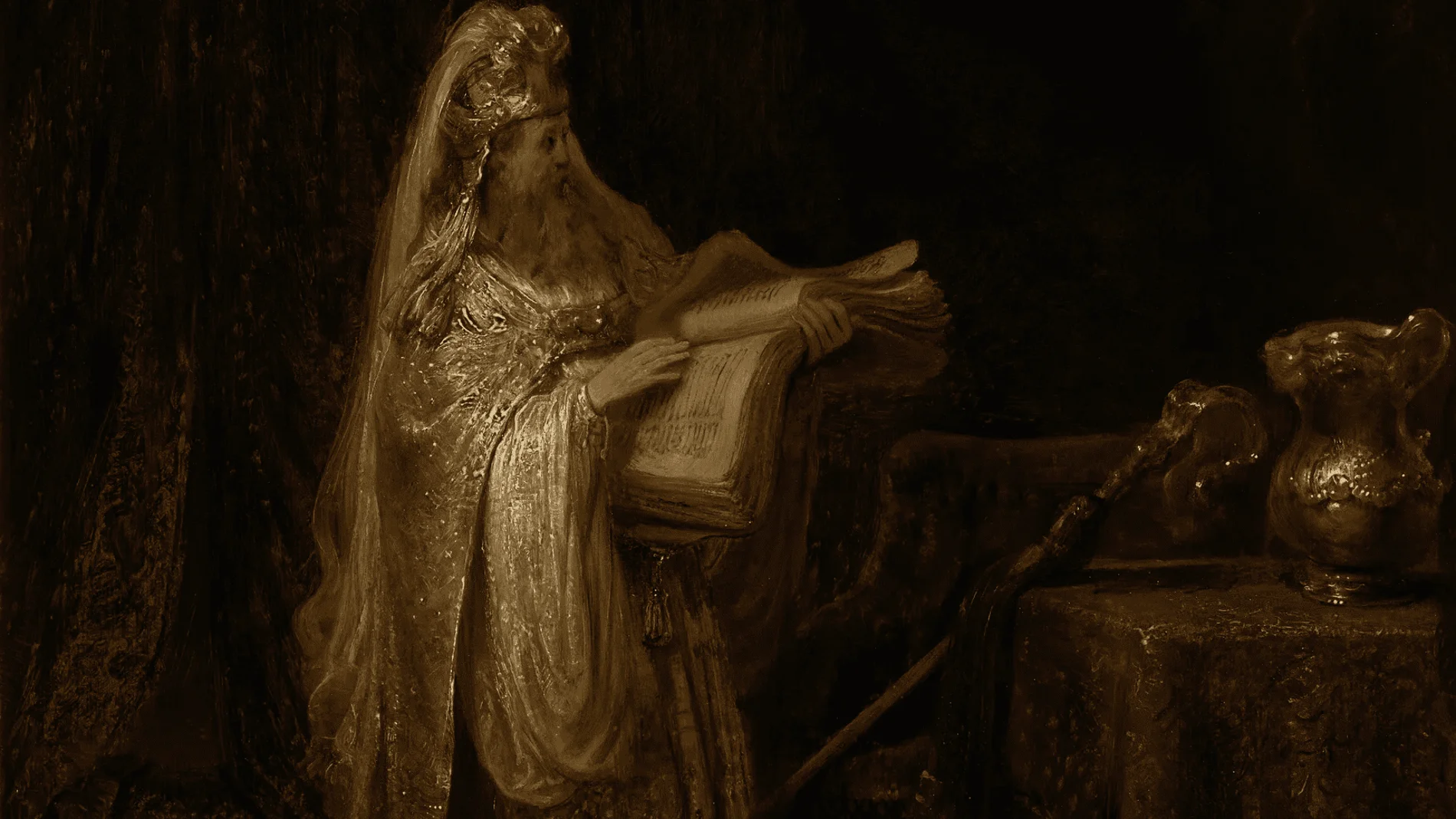 “La visión de Zacarías en el templo”, de Rembrandt