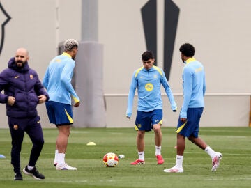 Pedri during the training day of FC Barcelona ahead the Spanish Cup, Copa del Rey football match against Atletico de Madrid at Ciudad Esportiva Joan Gamper on March 02, 2026 in Sant Joan Despi, Barcelona, Spain. AFP7 02/03/2026 ONLY FOR USE IN SPAIN