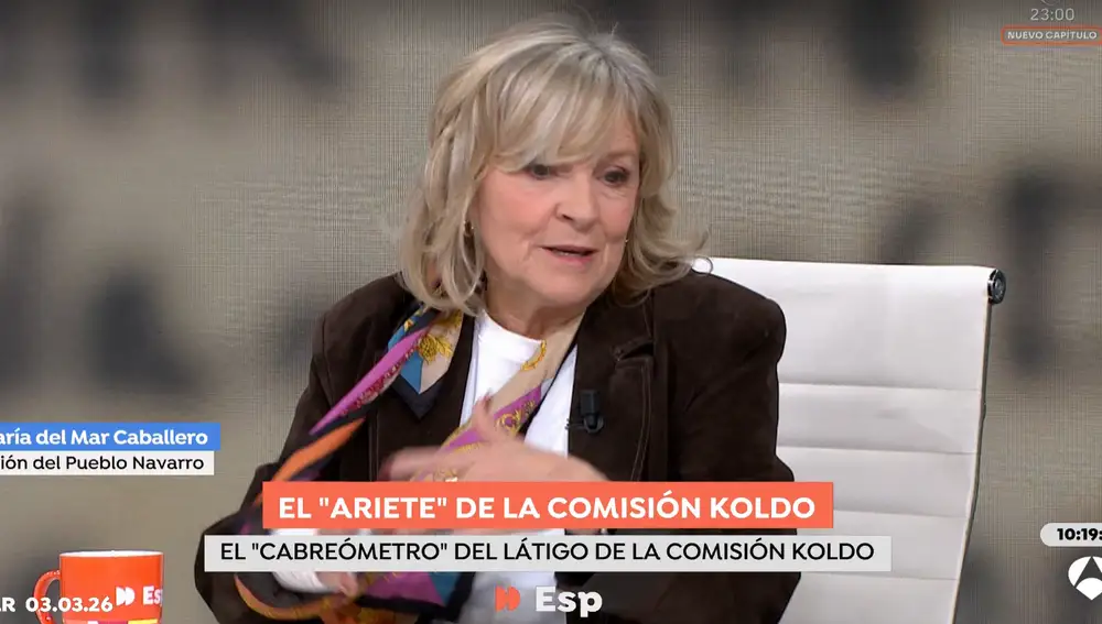 María del Mar Caballero, senadora de UPN, durante su participación en 'Espejo Público'