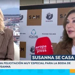 Susanna Griso escucha el mensaje de felicitación de Ana Rosa Quintana por su boda