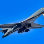El bombarderos estadounidense B-1 Lancer 