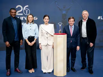 Nominations announcement of the Laureus World Sports Awards 2026 Marcel Desailly, Jessica Ennis-Hill, Isabel Diaz Ayuso, Jose Luis Rodriguez Almeida and Boris Becker during the nominations announcement of the Laureus World Sports Awards 2026 at Real Casa de Correos on March 03, 2026, in Madrid, Spain. AFP7 03/03/2026 ONLY FOR USE IN SPAIN