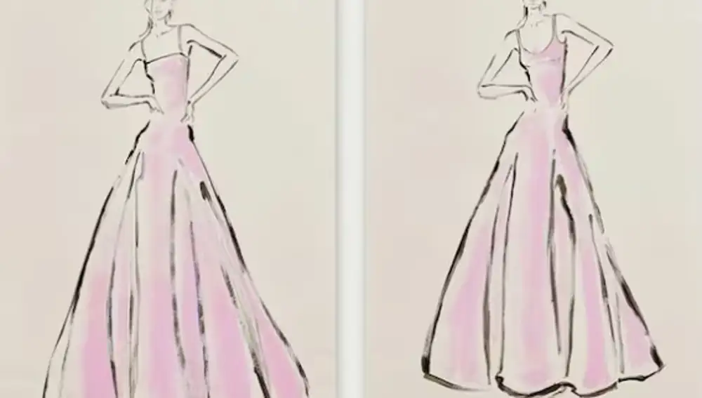 Bocetos vestido Ralph Lauren de Gwyneth Paltrow