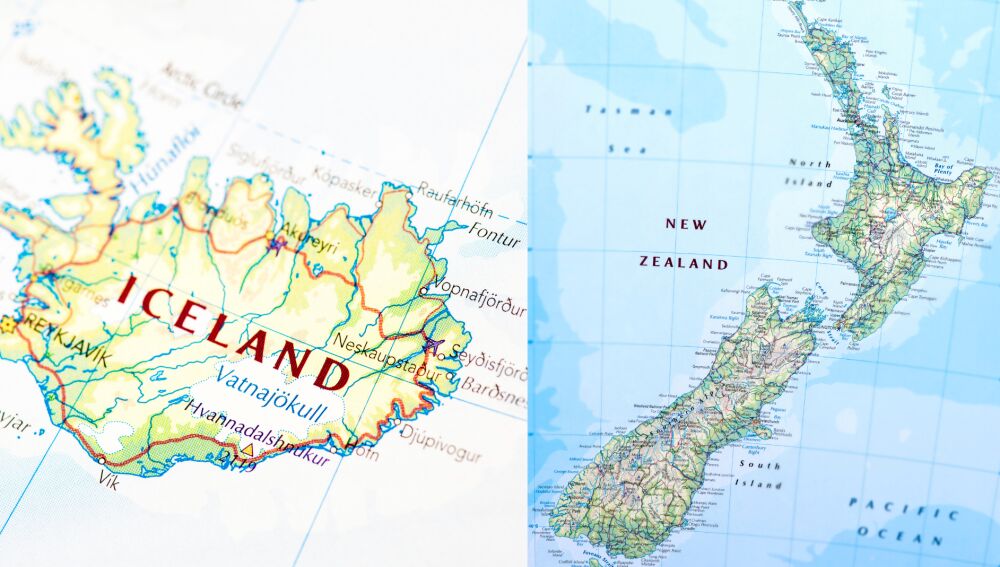 Los países Islandia y Nueva Zelanda son señalados por la IA por ser los más seguros en caso de conflicto