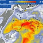 La borrasca Regina generará vientos procedentes del norte de África, transportando polvo en suspensión a la Península y Baleares