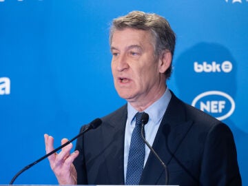 El presidente del PP, Alberto N&uacute;&ntilde;ez Feij&oacute;o, durante un desayuno informativo de F&oacute;rum Europa, a 4 de marzo de 2026, en Bilbao, Vizcaya, Pa&iacute;s Vasco (Espa&ntilde;a). 04 MARZO 2026 David de Haro / Europa Press 04/03/2026
