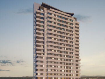 El rascacielos de Alcal&aacute; comienza su obra con 25 plantas sobre rasante