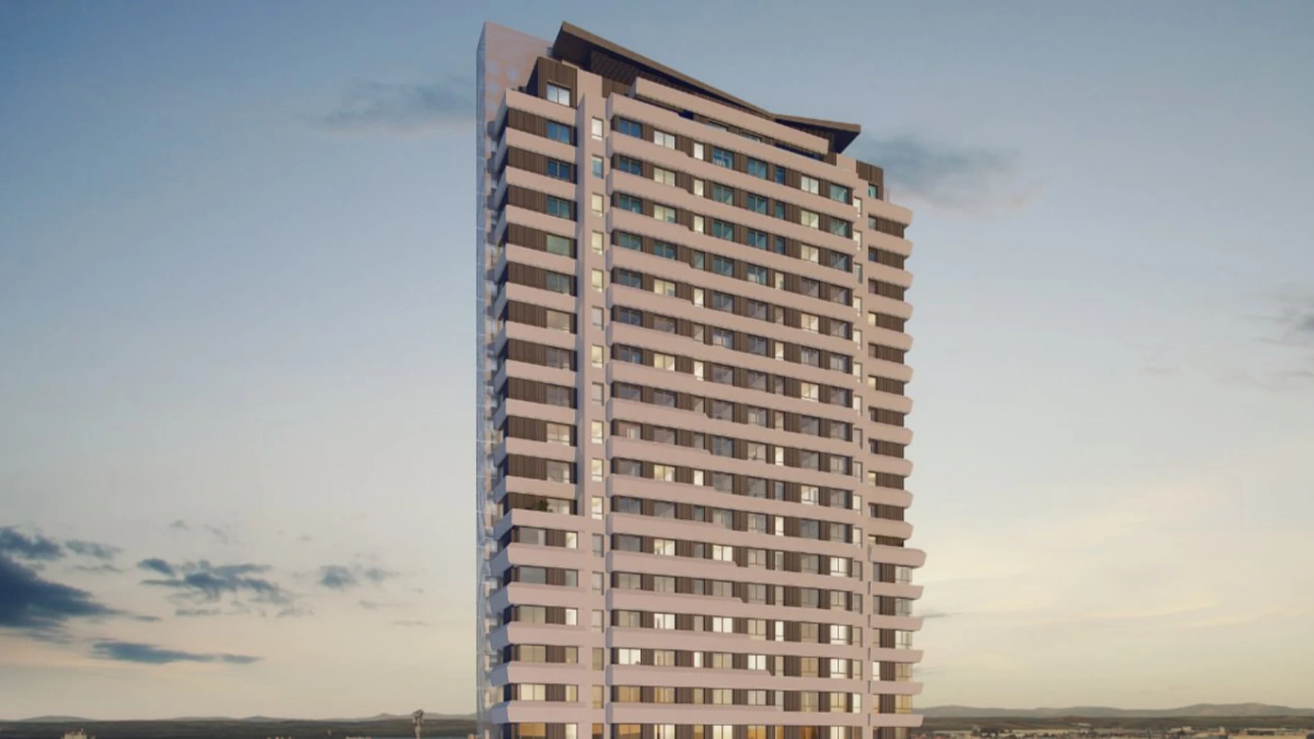 'Jardín de Cervantes' se posiciona como el nuevo rascacielos de Alcalá con 28 plantas en total