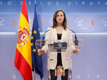 MADRID, 04/03/2026.- La l&iacute;der de Podemos, Ione Belarra, durante su comparecencia este mi&eacute;rcoles en el Congreso. EFE/ Mariscal 