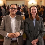 Juan Luis Gandia y Ángeles Solanes, los dos candidatos que pasan a la segunda vuelta de las elecciones a rector de la UV