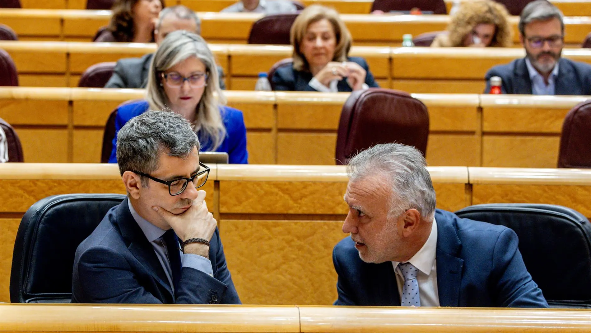 Félix Bolaños y Ángel Víctor Torres, en el Senado