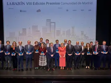 Foto de familia de los premiados en los VIII Premios Comunidad de Madrid de LA RAZÓN Foto de familia de los premiados en los VIII Premios Comunidad de Madrid de LA RAZÓN