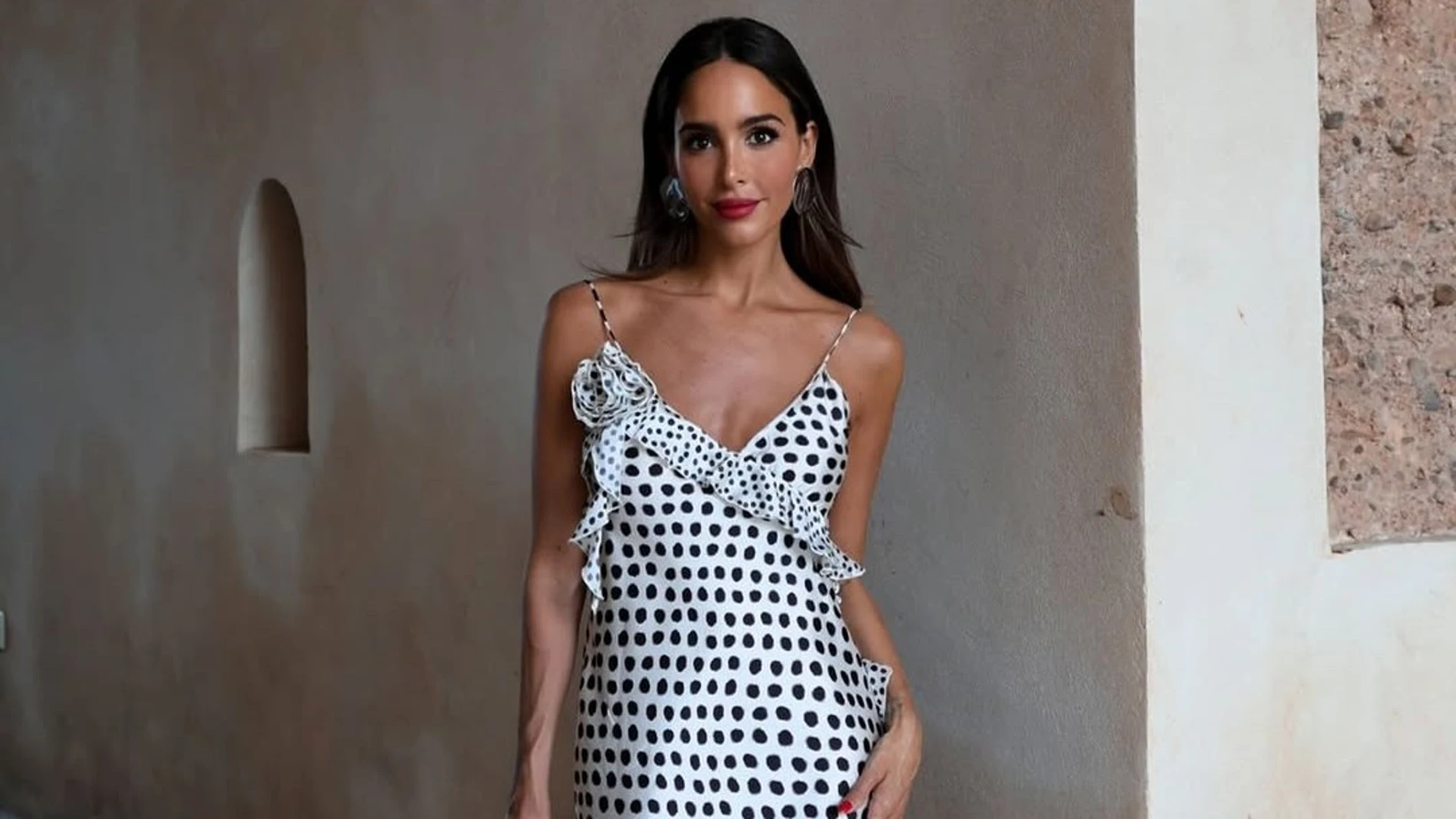 Rocío Osorno con vestido de lunares