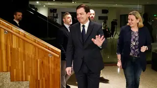 El candidato del PP, Alfonso Fernández Mañueco, llega al debate El candidato del PP, Alfonso Fernández Mañueco, llega al debate