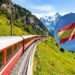 Imagen de Suiza y de la bandera de Espa&ntilde;a