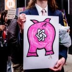 Manifestaci&oacute;n contra OpenAI