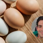 Imagen de unos huevos y del cardi&oacute;logo Aurelio Rojas