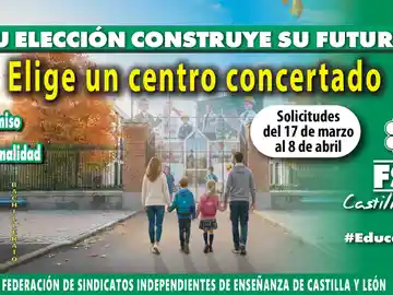 Nueva campaña de escolarización para el curso 2026-2027 de FSIE CyL Nueva campaña de escolarización para el curso 2026-2027 de FSIE CyL
