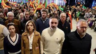 El presidente de Vox, Santiago Abascal y el candidato de Vox a la Junta, Carlos Pollán, protagonizan un mitin en el Palacio de Congresos de León El presidente de Vox, Santiago Abascal y el candidato de Vox a la Junta, Carlos Pollán, protagonizan un mitin en el Palacio de Congresos de León
