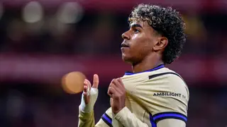Athletic Club de Bilbao - FC Barcelona BILBAO, 07/03/2026.- El delantero del Barcelona Lamine Yamal celebra su gol durante el partido de la jornada 27 de LaLiga que Athletic Club de Bilbao y FC Barcelona disputan este sábado en San Mamés. EFE/Javier Zorrilla