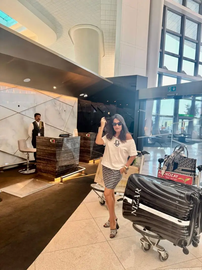 Aída Nizar, en el aeropuerto de Abu Dabi