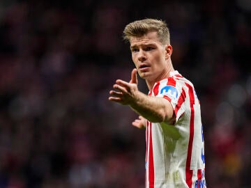 Alexander Sorloth of Atletico de Madrid gestures during the Spanish League, LaLiga EA Sports, football match played between Atletico de Madrid and Real Sociedad at Riyadh Air Metropolitano stadium on March 07, 2026, in Madrid, Spain. AFP7 07/03/2026 ONLY FOR USE IN SPAIN