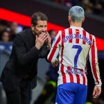Atletico de Madrid - Real Sociedad. Simeone y Griezmann &copy; Alberto R. Rold&aacute;n / Diario La Raz&oacute;n.
