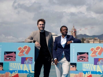 Dani Sancho y Ousman Umar, ayer en el Festival de M&aacute;laga
