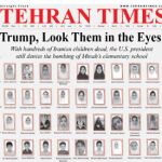 La foto con la portada de los ni&ntilde;os asesinados en Ir&aacute;n con una bomba de EEUU