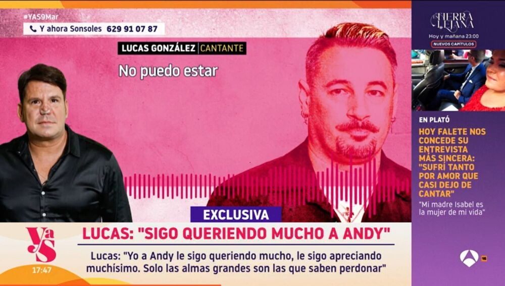 Lucas González responde a Andy Morales en "Y ahora Sonsoles"