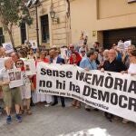 Protesta contra la derogaci&oacute;n de la Ley de Memoria Democr&aacute;tica en Baleares