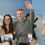 El l&iacute;der del PP, ayer en Riaza junto a Elena Rinc&oacute;n y Francisco V&aacute;zquez