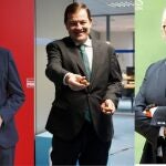 Fern&aacute;ndez Ma&ntilde;ueco, flanqueado por Carlos Mart&iacute;nez (PSOE y Carlos Poll&aacute;n (VOX)