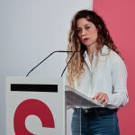 Rueda de prensa de la co-coordinadora de Movimiento Sumar,Lara Hern&aacute;ndez