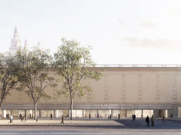 Exterior del Palacio Victoria Eugenia, entrada al nuevo MNAC