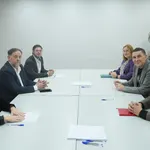 AMP.- Junqueras y Otegi abordan la situación internacional y profundizar en la relación de ERC y Bildu