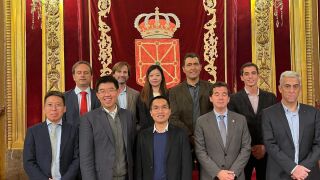 CEO y directivos de Hithium tras la reuni&oacute;n en el Gobierno de Navarra