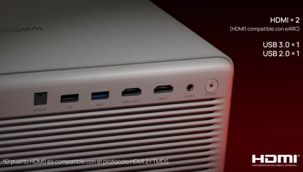 Estos son los puertos físicos del XGIMI Horizon 20 Pro