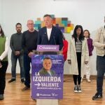 El candidato de Podemos Andaluc&iacute;a, Juan Antonio Delgado, este martes en la presentaci&oacute;n de la marca electoral Podemos-Alianza Verde para las elecciones andaluzas.