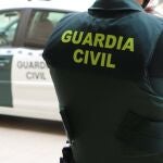 Agente de la Guardia Civil junto a un veh&iacute;culo