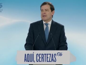 El candidato del PP a la reelecci&oacute;n como presidente de la Junta, Alfonso Fern&aacute;ndez Ma&ntilde;ueco, en un acto electoral celebrado en Le&oacute;n capital. EUROPA PRESS 11/03/2026