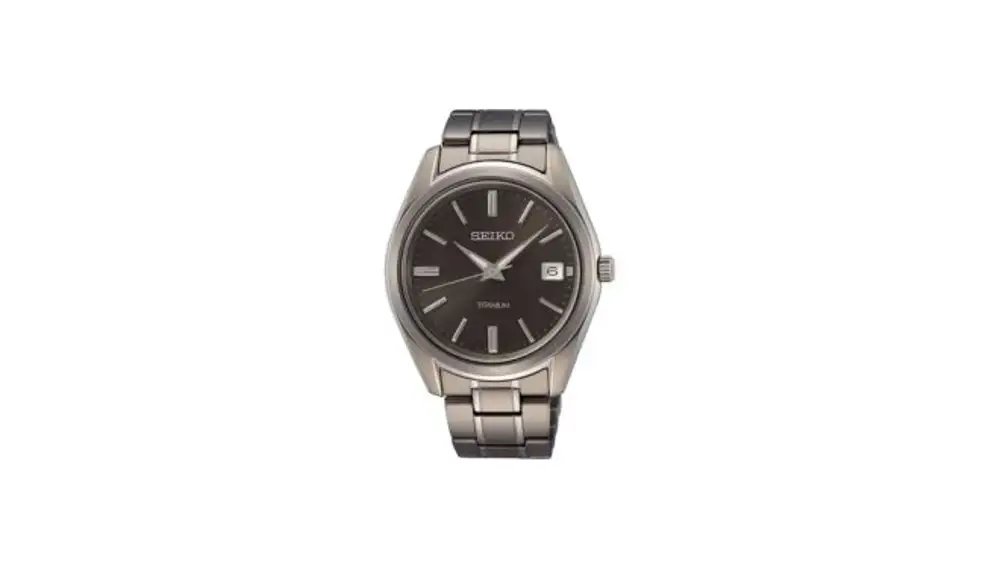 Seiko reloj analógico con correa metálica