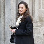 La Reina Letizia acude a la capilla de Ra&uacute;l del Pozo en Madrid