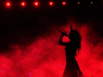 FILE - Colombian pop star Shakira performs at the Zocalo in Mexico City on March 1, 2026. (AP Photo/Marco Ugarte, File)