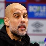 Pep Guardiola, en la rueda de prensa del pasado sábado
