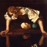 El Narciso de Caravaggio transmite la mirada absorbida por el reflejo 