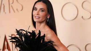 Demi Moore arrives at the Oscars on Sunday, March 15, 2026, at the Dolby Theatre in Los Angeles. (AP Photo/Gregory Bull)