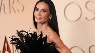98th Academy Awards - Arrivals Demi Moore arrives at the Oscars on Sunday, March 15, 2026, at the Dolby Theatre in Los Angeles. (AP Photo/Gregory Bull)