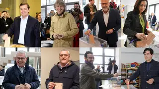 Los líderes de los principales partidos políticos de Castilla y León votan Los líderes de los principales partidos políticos de Castilla y León votan