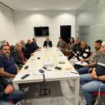 Reuni&oacute;n de la Junta Directiva de Facpyme ayer en Alicante; en la presidencia, Carlos Ba&ntilde;o